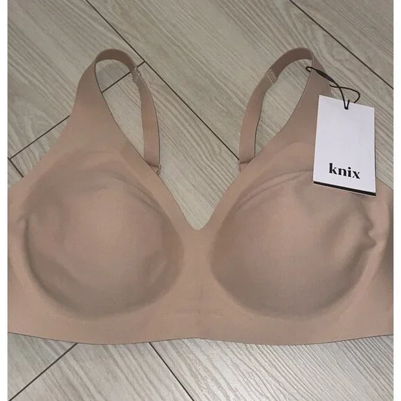Knix Revolution Bra Lined Wire Free Womens S+ Beige New Nwt - Picture 3 of 6
